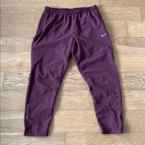 Maroon Nike dri-fit joggers